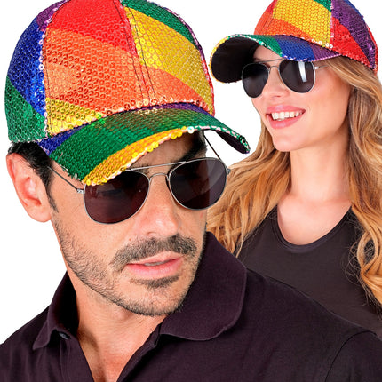 Widmann SRL Pet pailletten regenboog