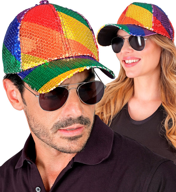 Widmann SRL Pet pailletten regenboog