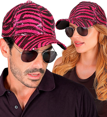 Widmann SRL Pet pailletten roze tijger