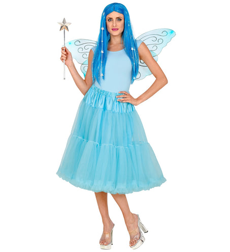 Widmann SRL Petticoat licht blauw tule 65cm
