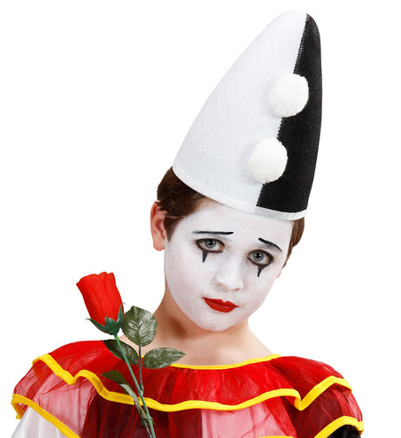 Widmann SRL Pierrot clowns hoed kind