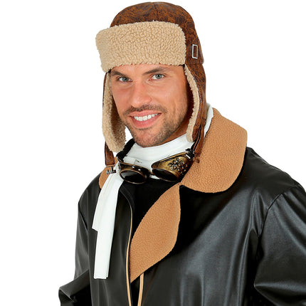 Widmann SRL Piloten muts retro vliegenier