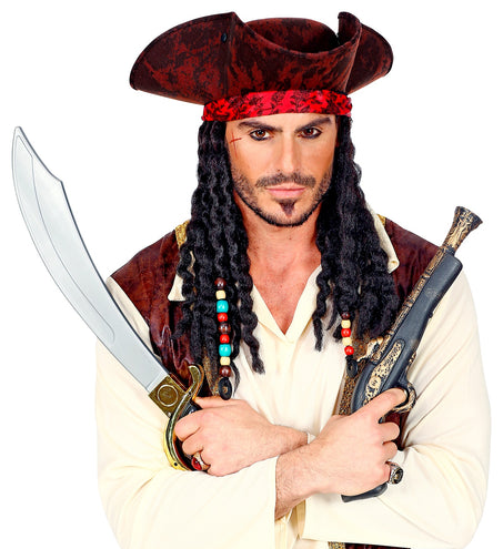 Widmann SRL Piraten hoed met bandana en dreadlocks