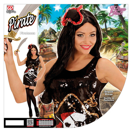 Widmann SRL Piraten jurk met pailletten