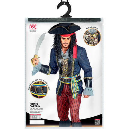 Widmann SRL Piraten kapitein kostuum heren