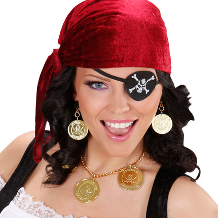 Widmann SRL Piraten ketting en oorbellen
