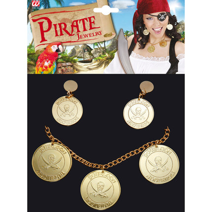 Widmann SRL Piraten ketting en oorbellen
