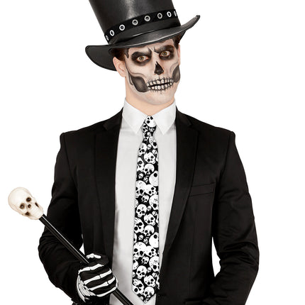 Widmann SRL Piraten stropdas met schedels