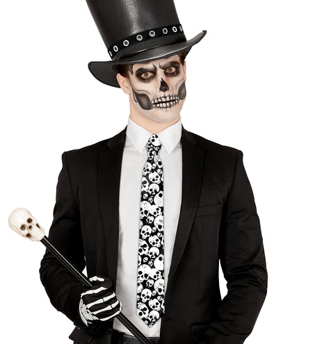 Widmann SRL Piraten stropdas met schedels