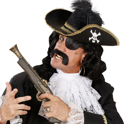 Widmann SRL Piratenhoed dames met schedel en veren
