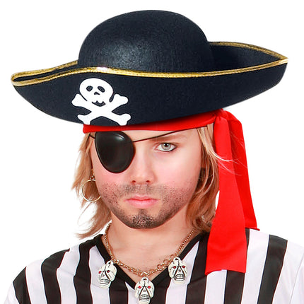 Widmann SRL Piratenhoed kind met gouden rand