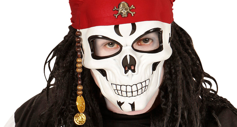 Widmann SRL Piratenschedel masker met haar