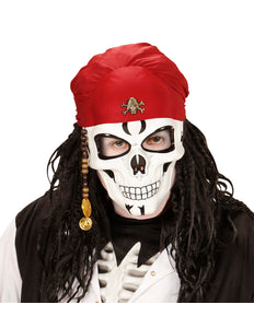 Widmann SRL Piratenschedel masker met haar