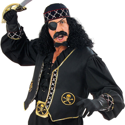 Widmann SRL Piratenvest zwart volwassenen