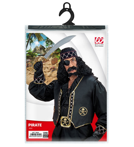 Widmann SRL Piratenvest zwart volwassenen