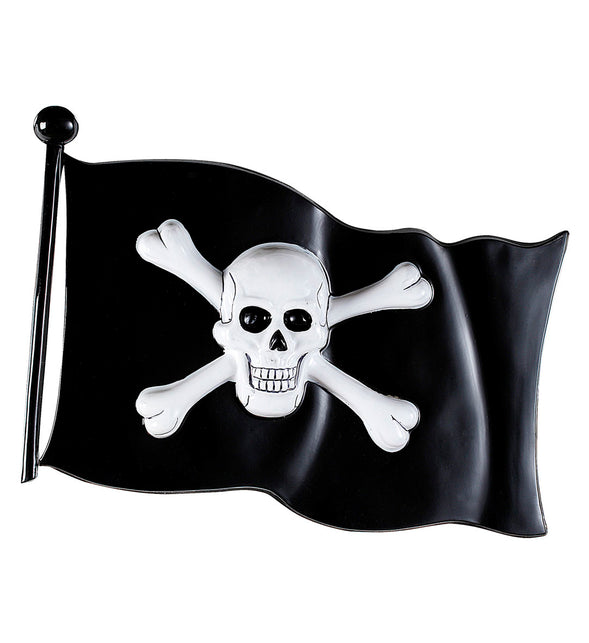 Widmann SRL Piratenvlag met doodskop plastic