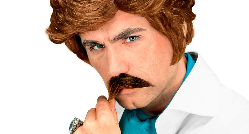 Widmann SRL Playboy pruik met snor blond