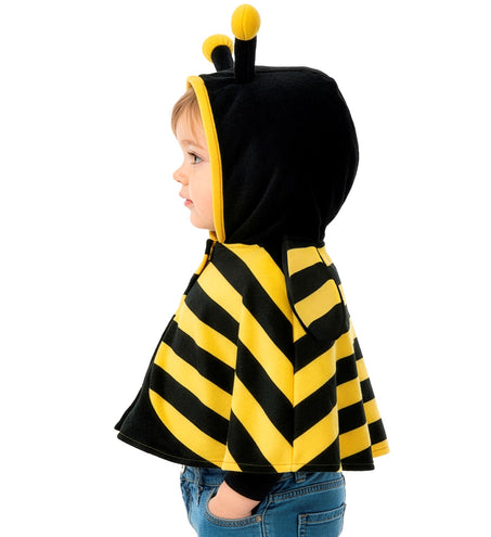 Widmann SRL Pluche poncho met muts bij