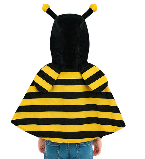 Widmann SRL Pluche poncho met muts bij