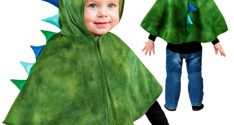 Widmann SRL Pluche poncho met muts dino