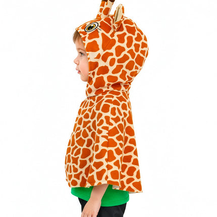 Widmann SRL Pluche poncho met muts giraf