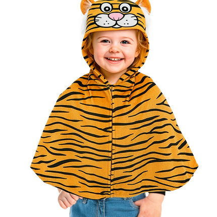 Widmann SRL Pluche poncho met muts tijger