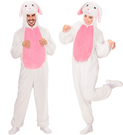 Widmann SRL Pluche wit konijnen pak