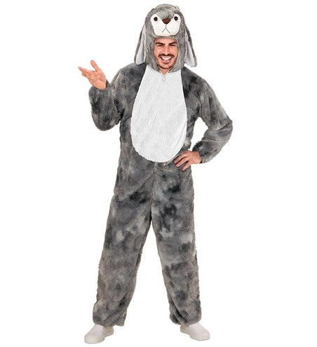 Widmann SRL Plushe konijnenpak grijs