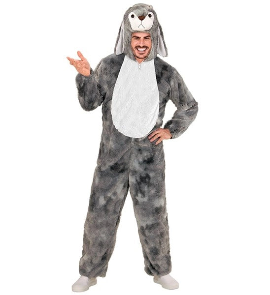 Widmann SRL Plushe konijnenpak grijs