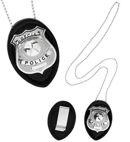 Widmann SRL Politie badge met clip en ketting