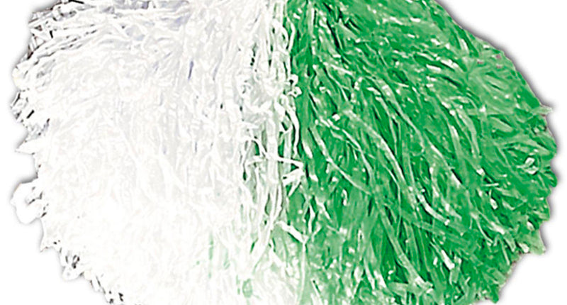 Widmann SRL Pom Pom groen met wit cheerleader