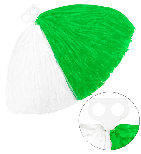 Widmann SRL Pom Pom groen met wit cheerleader