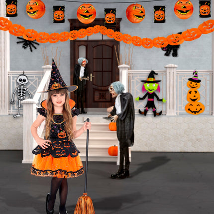 Widmann SRL Pompoen decoratie slinger 3 delig