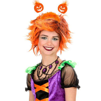 Widmann SRL Pompoen haarband oranje