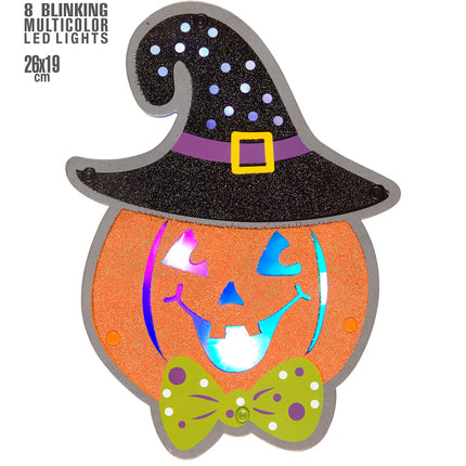 Widmann SRL Pompoen wanddecoratie met lichtjes