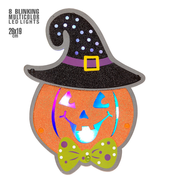 Widmann SRL Pompoen wanddecoratie met lichtjes