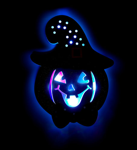 Widmann SRL Pompoen wanddecoratie met lichtjes