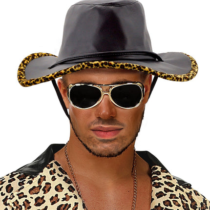 Widmann SRL Pooier hoed Dandy cowboy met print