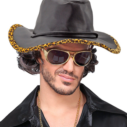 Widmann SRL Pooier hoed Dandy cowboy met print