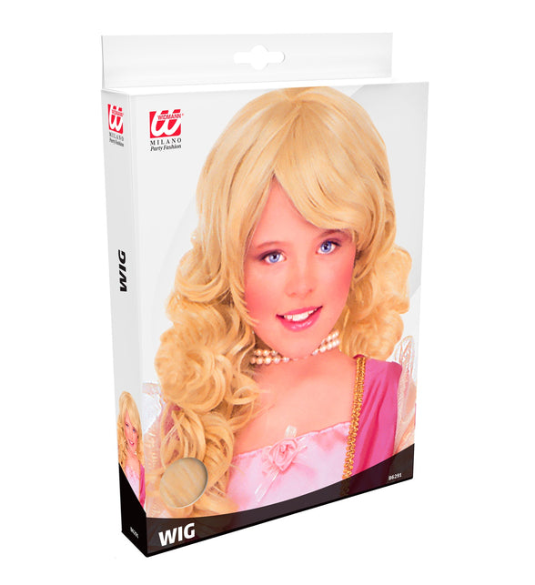 Widmann SRL Prinsessen pruik glamour kind