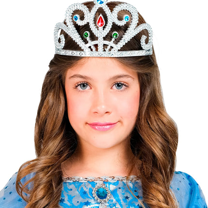 Widmann SRL Prinsessenkroon met diamanten zilver