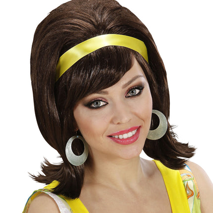 Widmann SRL pruik 60s modieus bruin