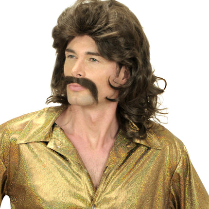 Widmann SRL pruik 70s man bruin