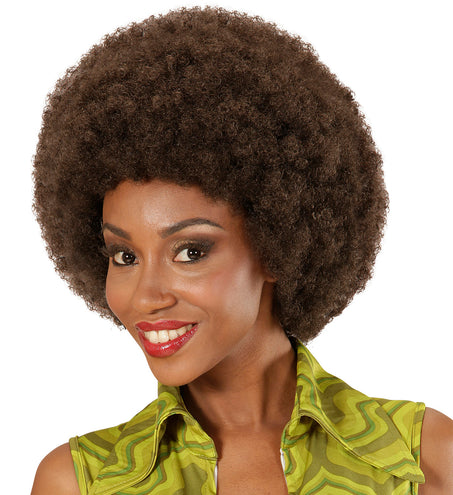 Widmann SRL Pruik Afro  bruin dame of heer