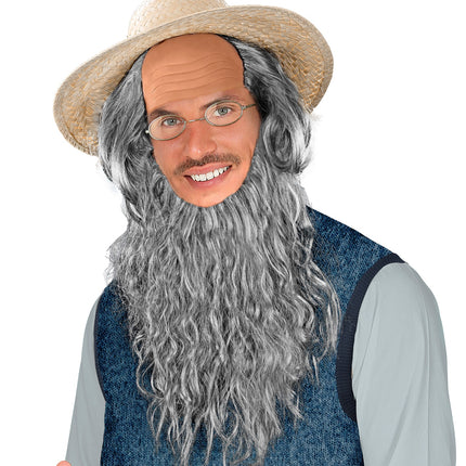 Widmann SRL Pruik Amish met baard en bril