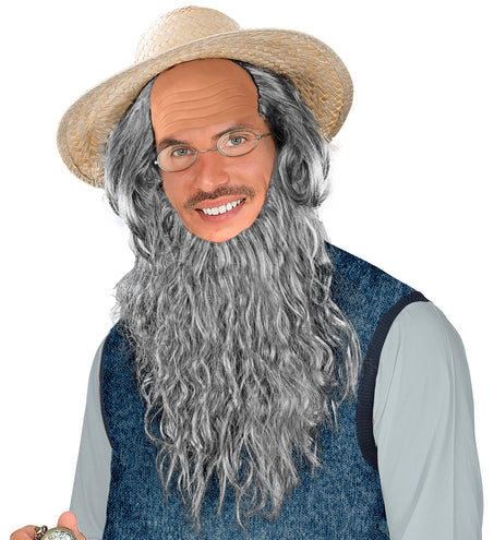 Widmann SRL Pruik Amish met baard en bril