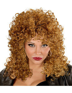 Widmann SRL Pruik blond girl bruin krullen