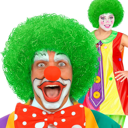 Widmann SRL pruik clown groen