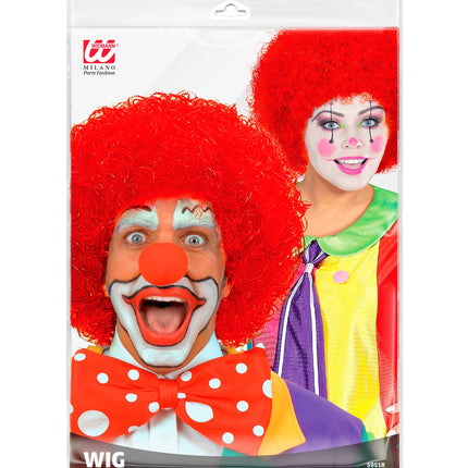 Widmann SRL pruik clown rood