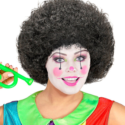 Widmann SRL pruik clown zwart